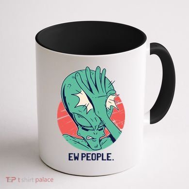 Ew People Alien Facepalm Coffee Mug back