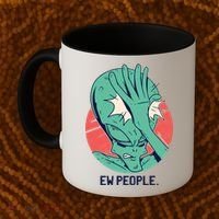 Ew People Alien Facepalm Coffee Mug thumb 2