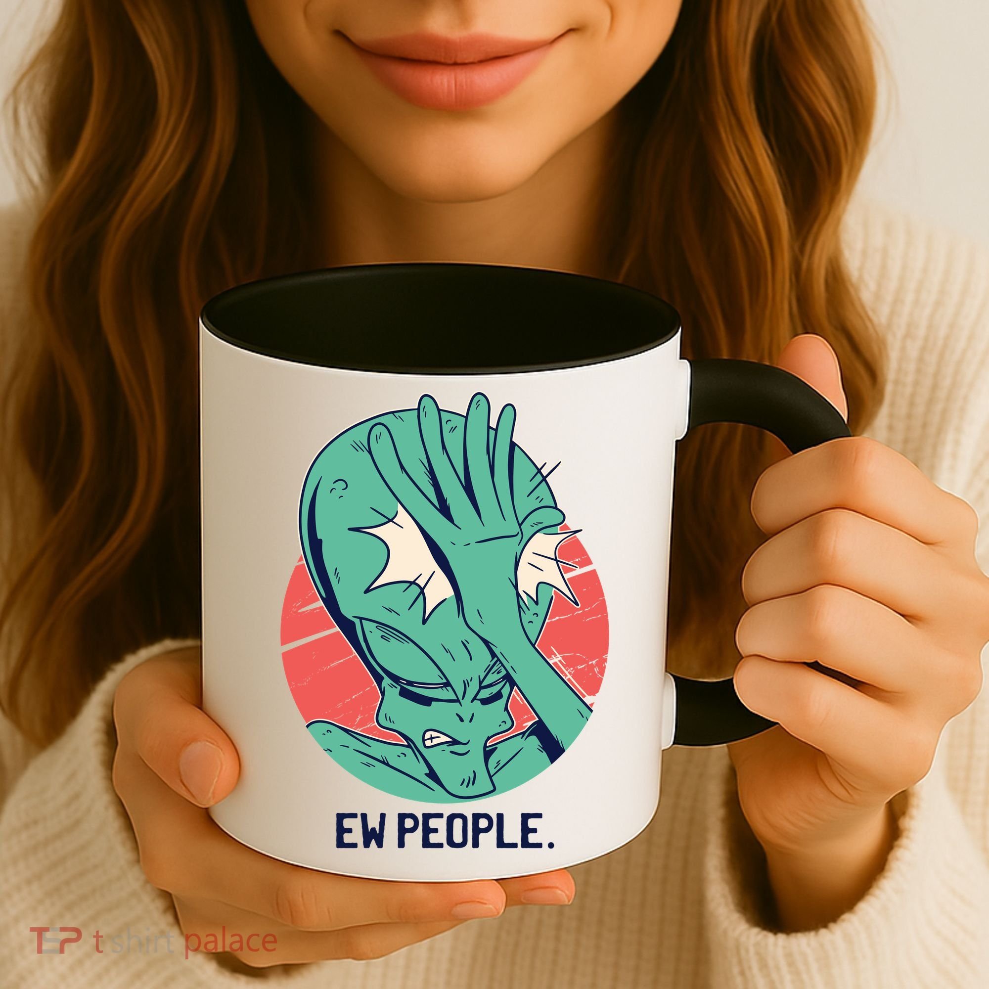 Ew People Alien Facepalm Coffee Mug