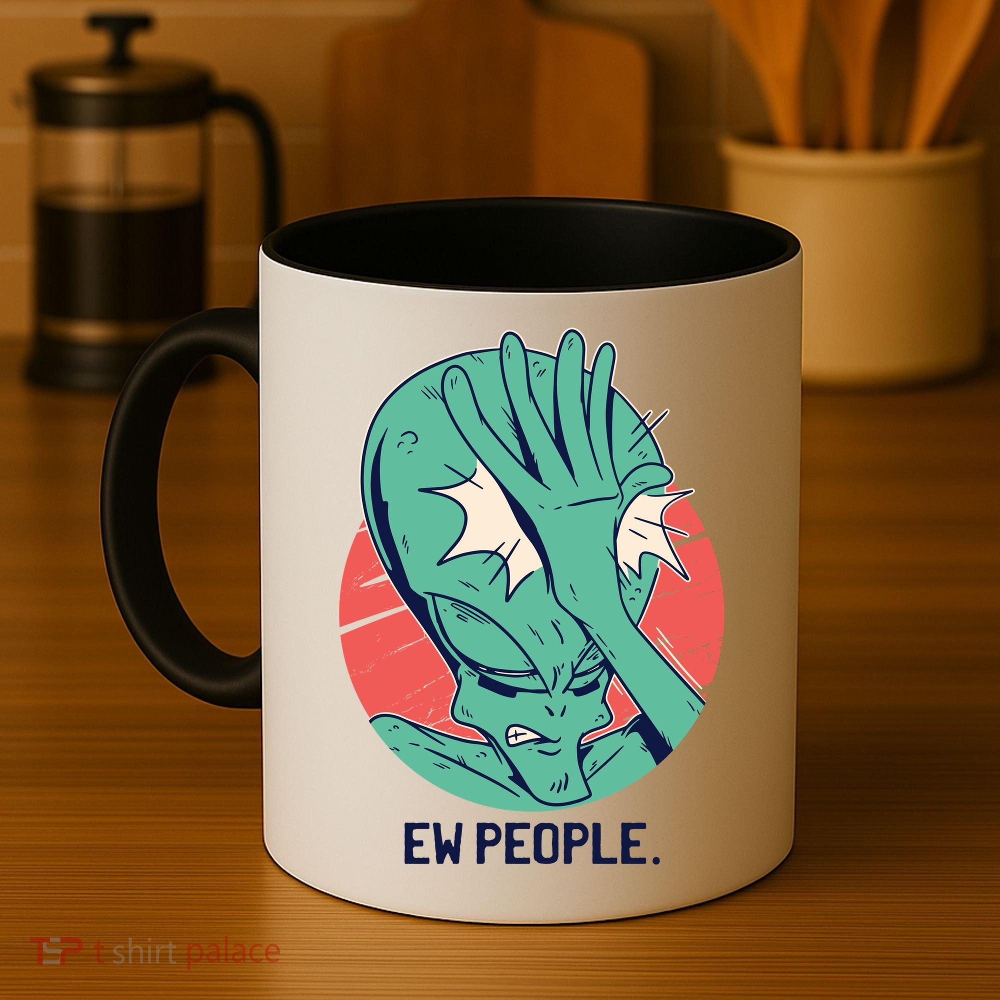 Ew People Alien Facepalm Coffee Mug