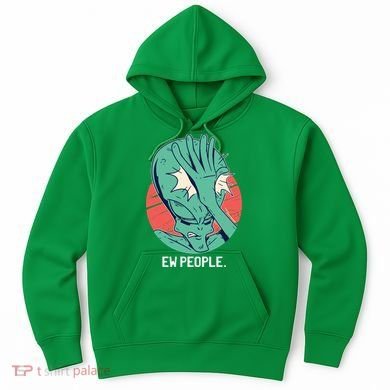 Ew People Alien Facepalm Hoodie