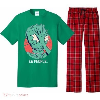 Ew People Alien Facepalm Pajama Set