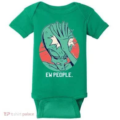 Ew People Alien Facepalm Baby Bodysuit