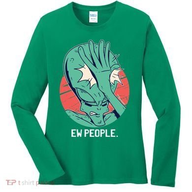 Ew People Alien Facepalm Women's Long Sleeve Shirt