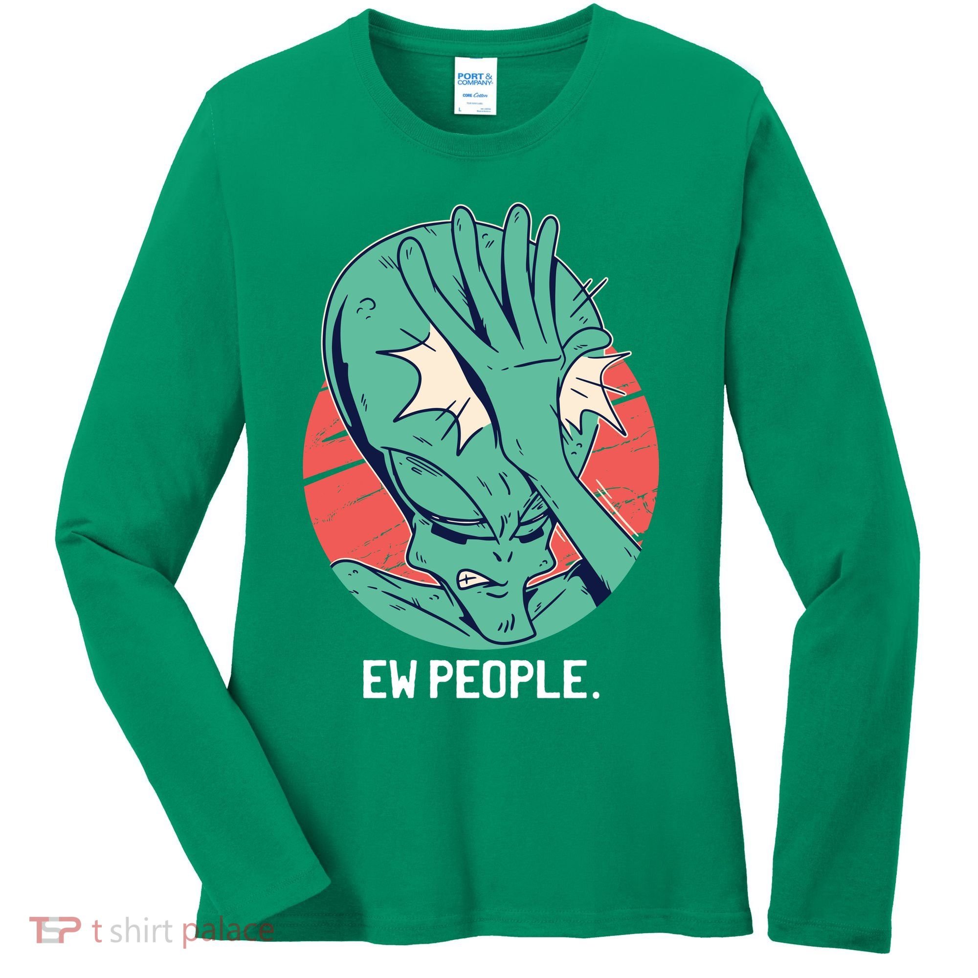 Ew People Alien Facepalm Women's Long Sleeve Shirt
