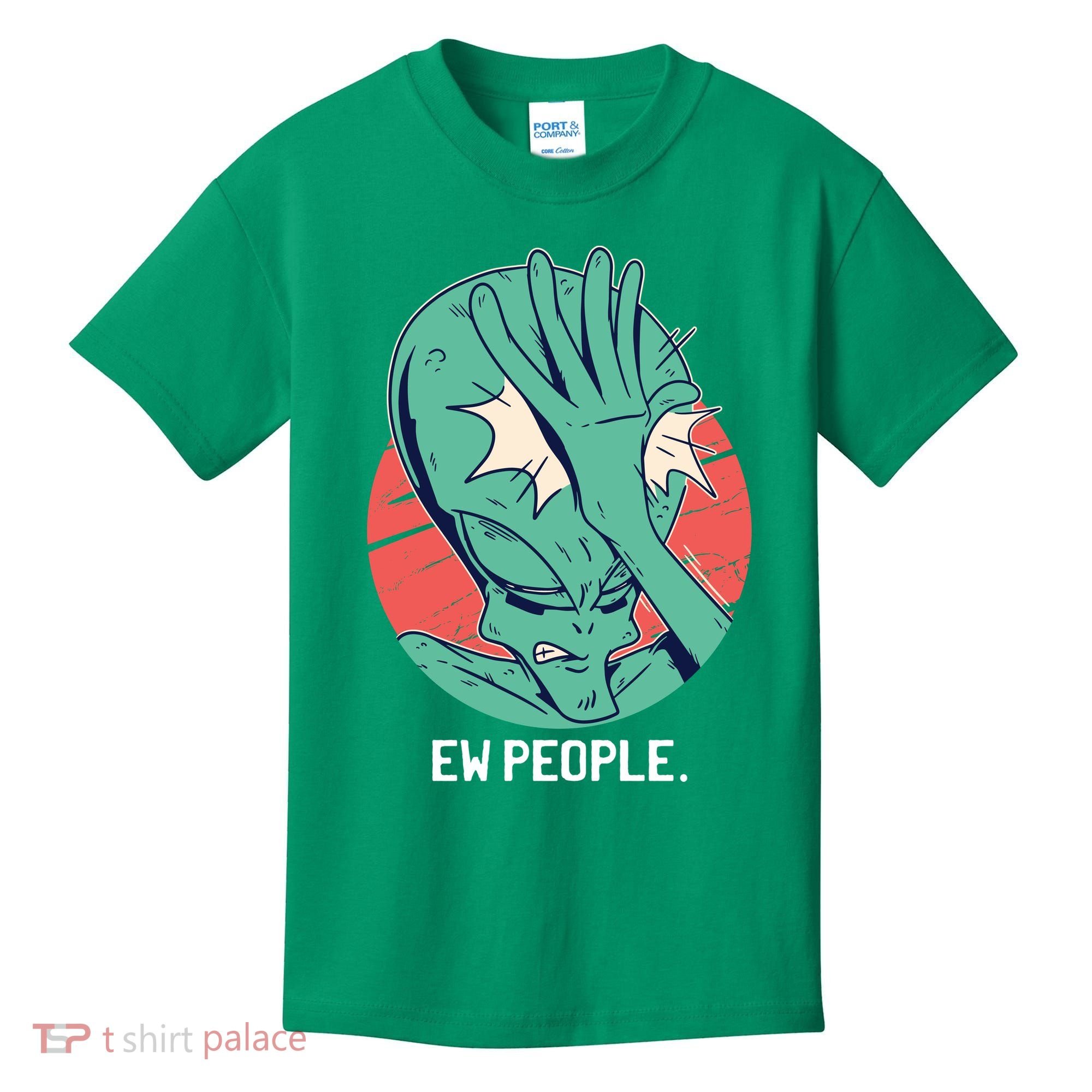 Ew People Alien Facepalm Kids T-Shirt