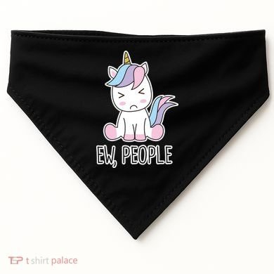 Ew People Funny Cute Unicorn USA-Made Doggie Bandana