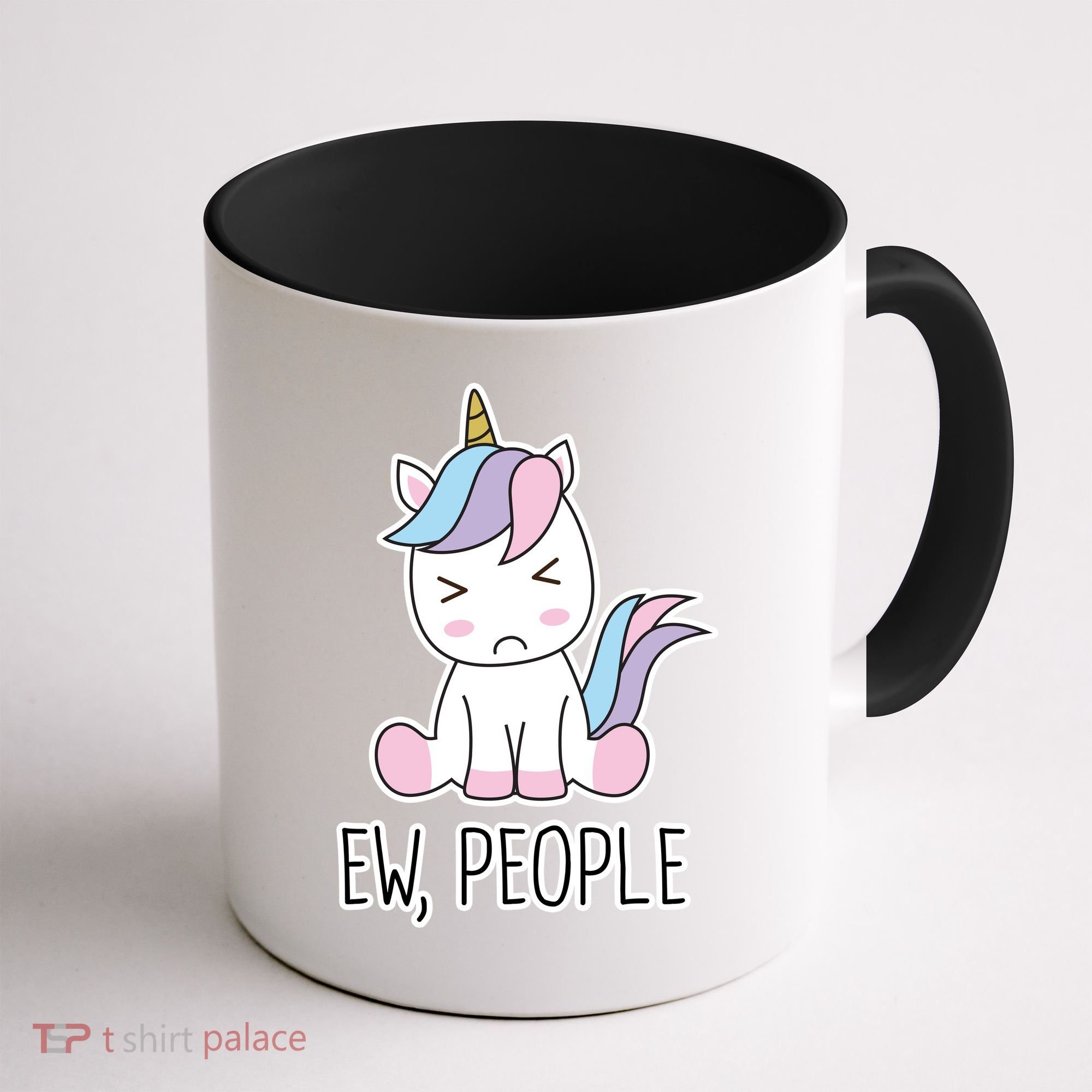 Ew People Funny Cute Unicorn Coffee Mug