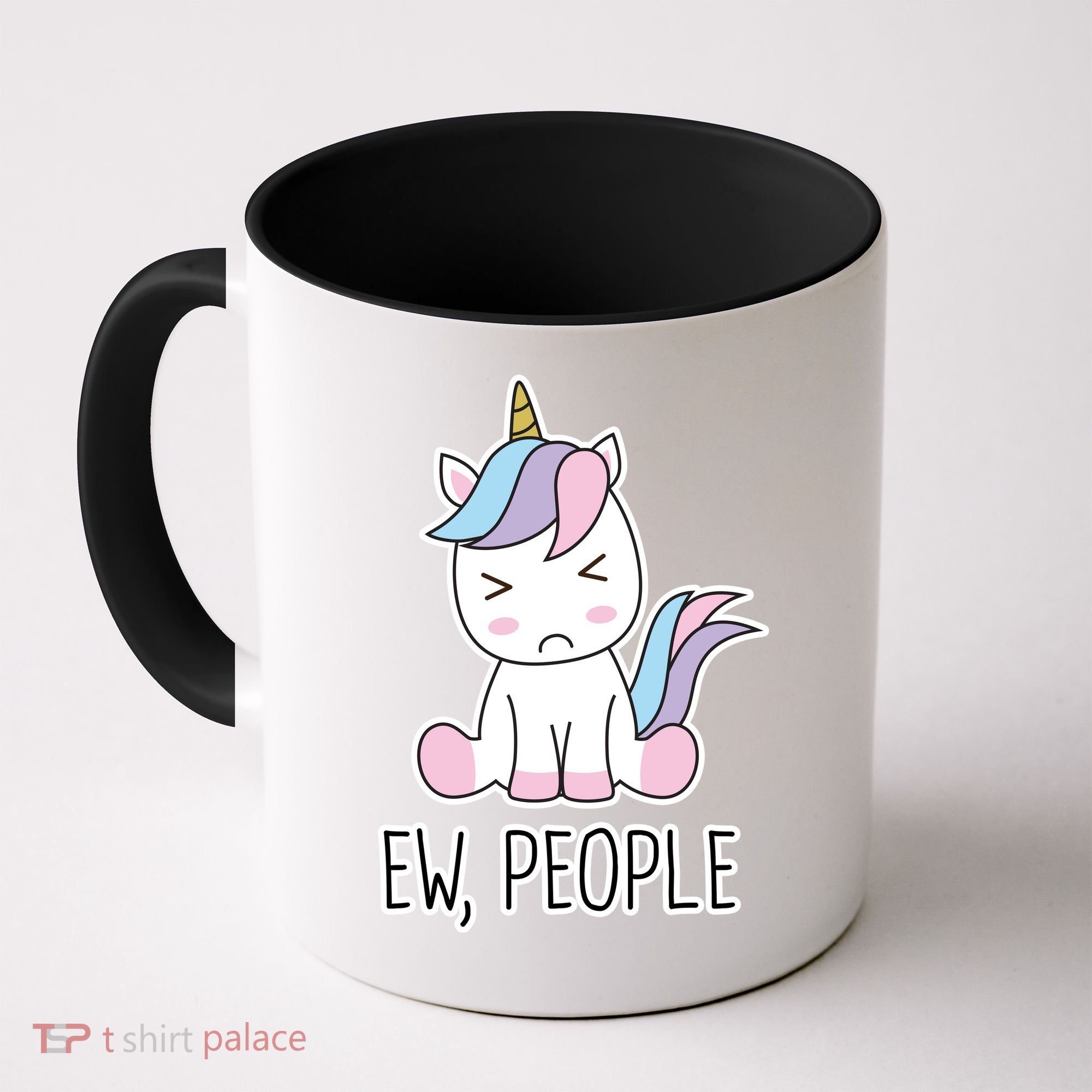 Ew People Funny Cute Unicorn Coffee Mug