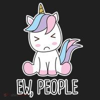 Ew People Funny Cute Unicorn Beanie thumb 2