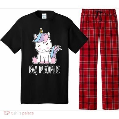 Ew People Funny Cute Unicorn Pajama Set