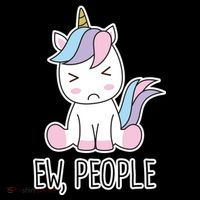 Ew People Funny Cute Unicorn Women's Hoodie thumb 2