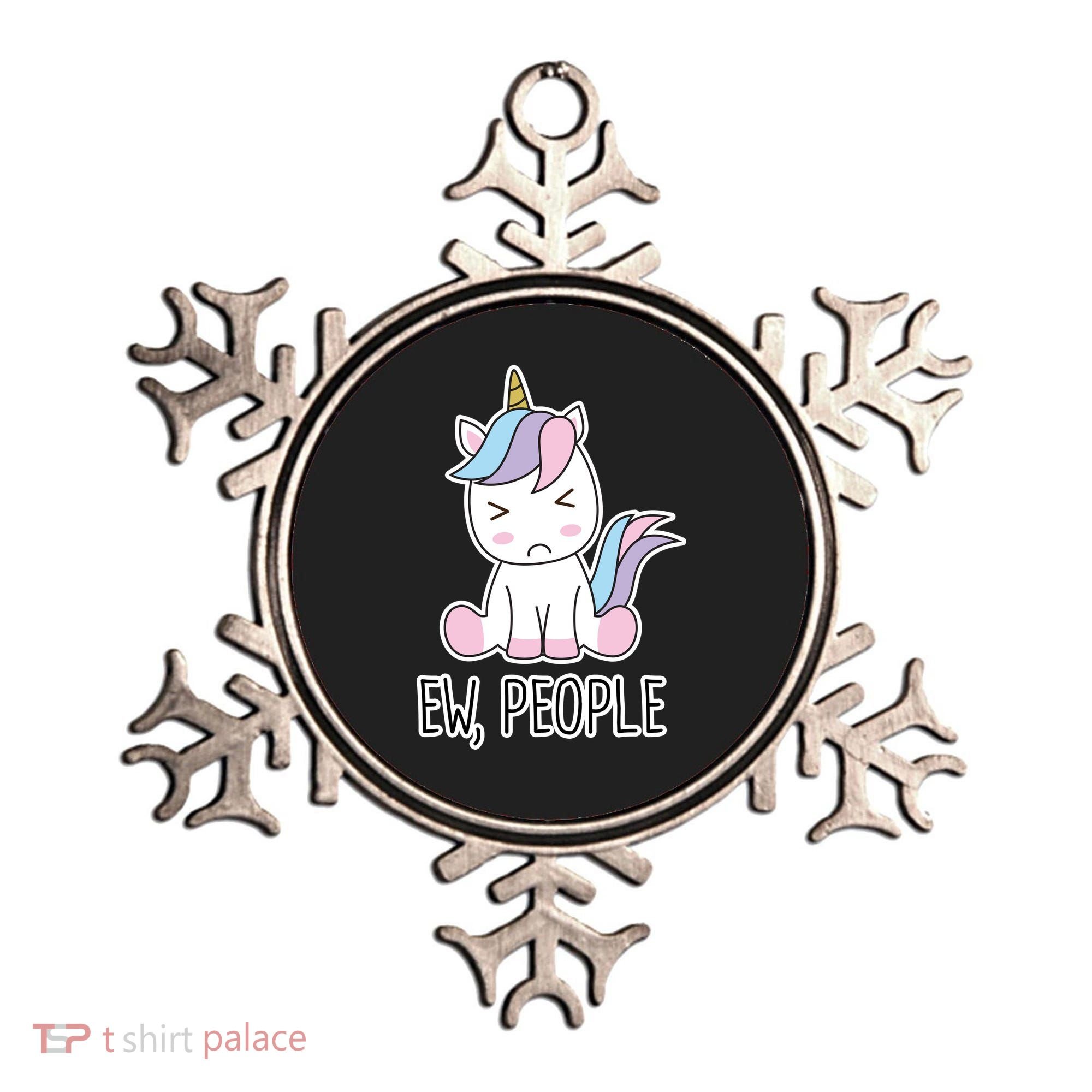 Ew People Funny Cute Unicorn Ornament