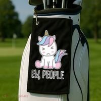 Ew People Funny Cute Unicorn Golf Towel thumb 2