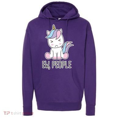 Ew People Funny Cute Unicorn Hoodie