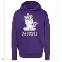 Ew People Funny Cute Unicorn Hoodie thumb 0