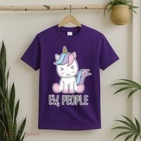 Ew People Funny Cute Unicorn T-Shirt thumb 2