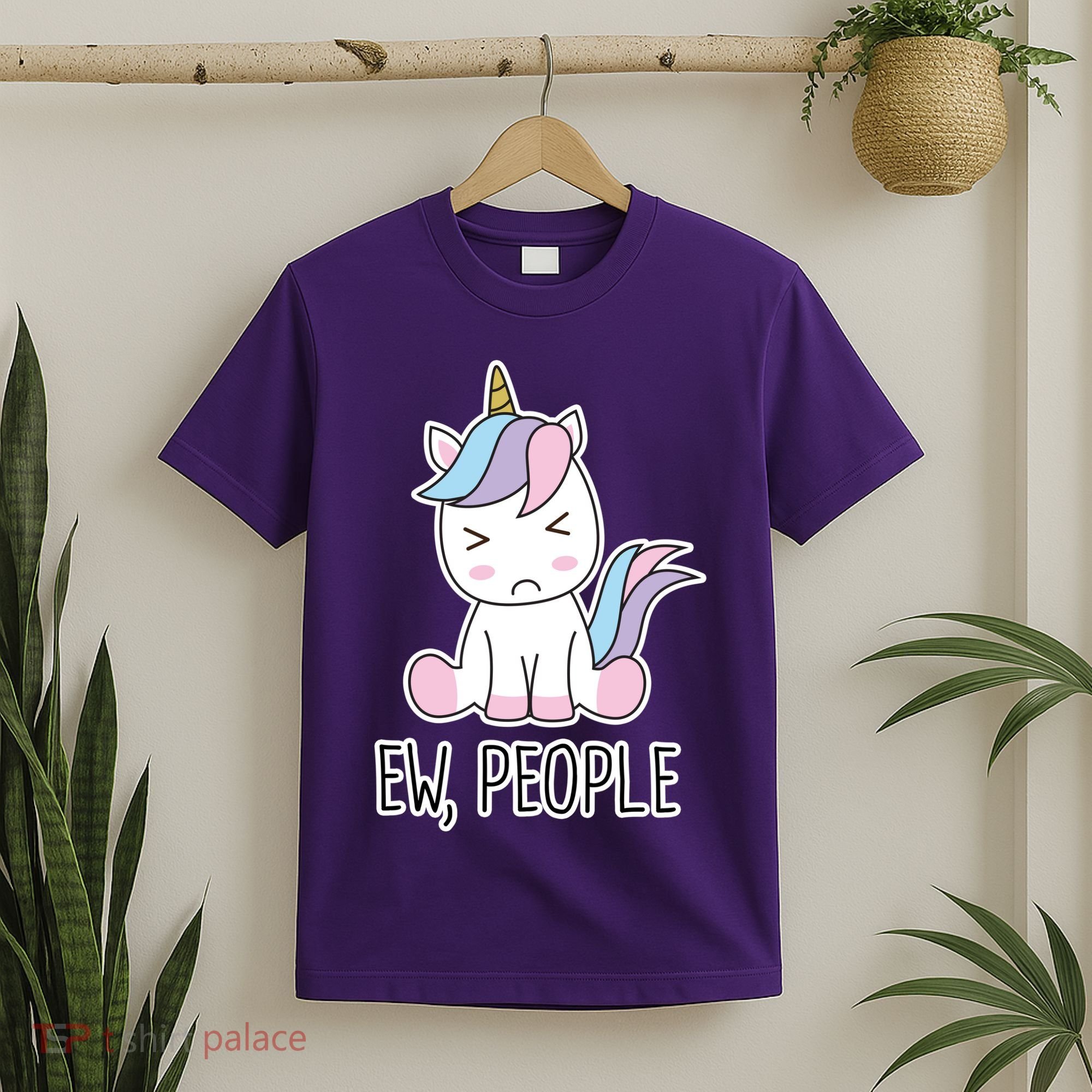 Ew People Funny Cute Unicorn T-Shirt