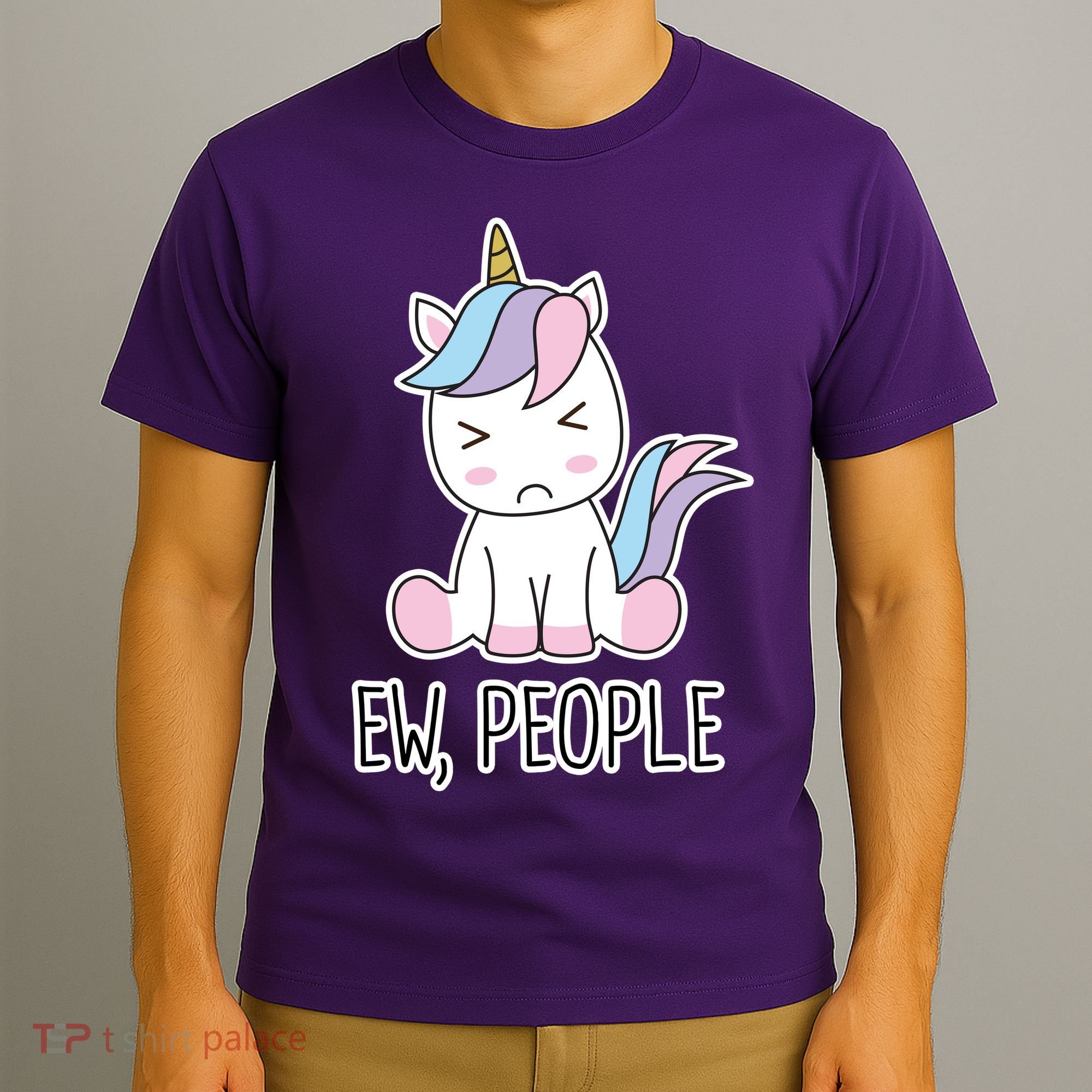 Ew People Funny Cute Unicorn T-Shirt