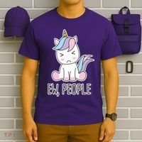 Ew People Funny Cute Unicorn T-Shirt thumb 6