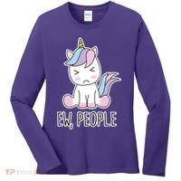 Ew People Funny Cute Unicorn Women's Long Sleeve Shirt thumb 0