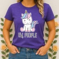 Ew People Funny Cute Unicorn Women's T-Shirt thumb 2