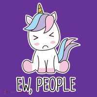 Ew People Funny Cute Unicorn Women's T-Shirt thumb 6
