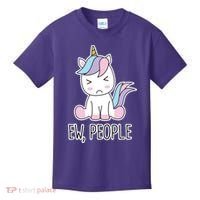 Ew People Funny Cute Unicorn Kids T-Shirt thumb 0