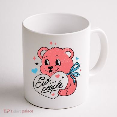 Ew People Teddy Bear Coffee Mug back