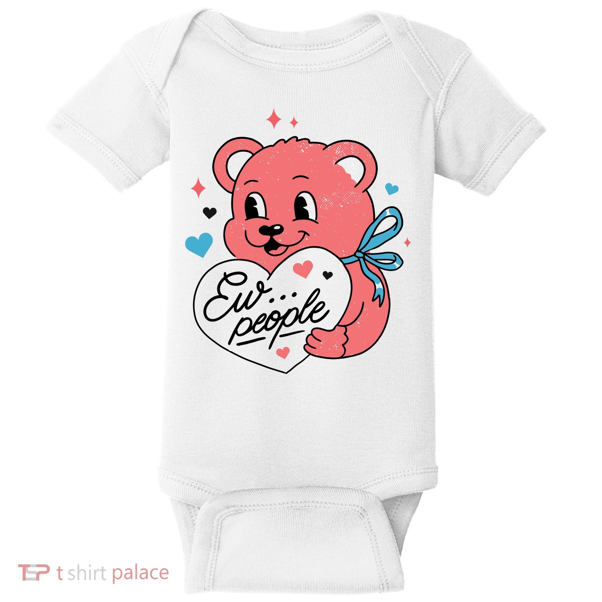 Ew People Teddy Bear Baby Bodysuit