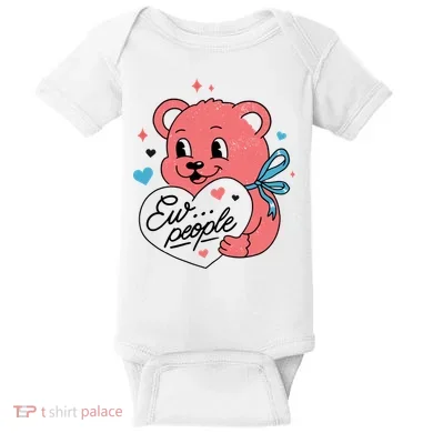 Ew People Teddy Bear Baby Bodysuit