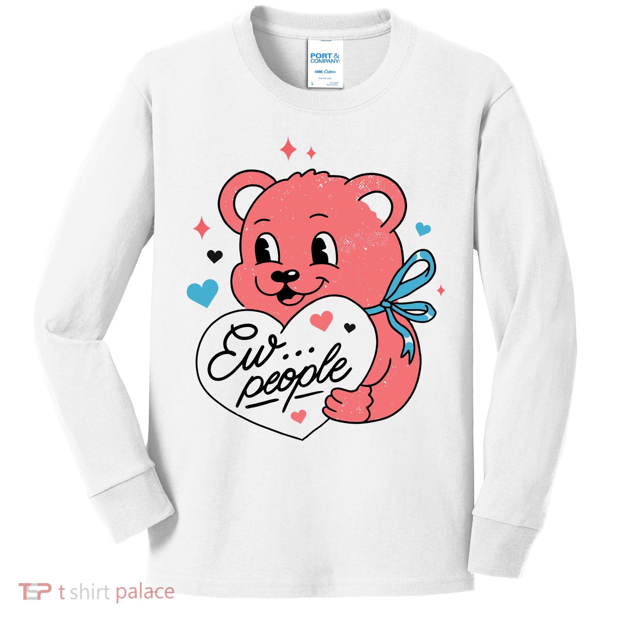 Ew People Teddy Bear Kids Long Sleeve Shirt