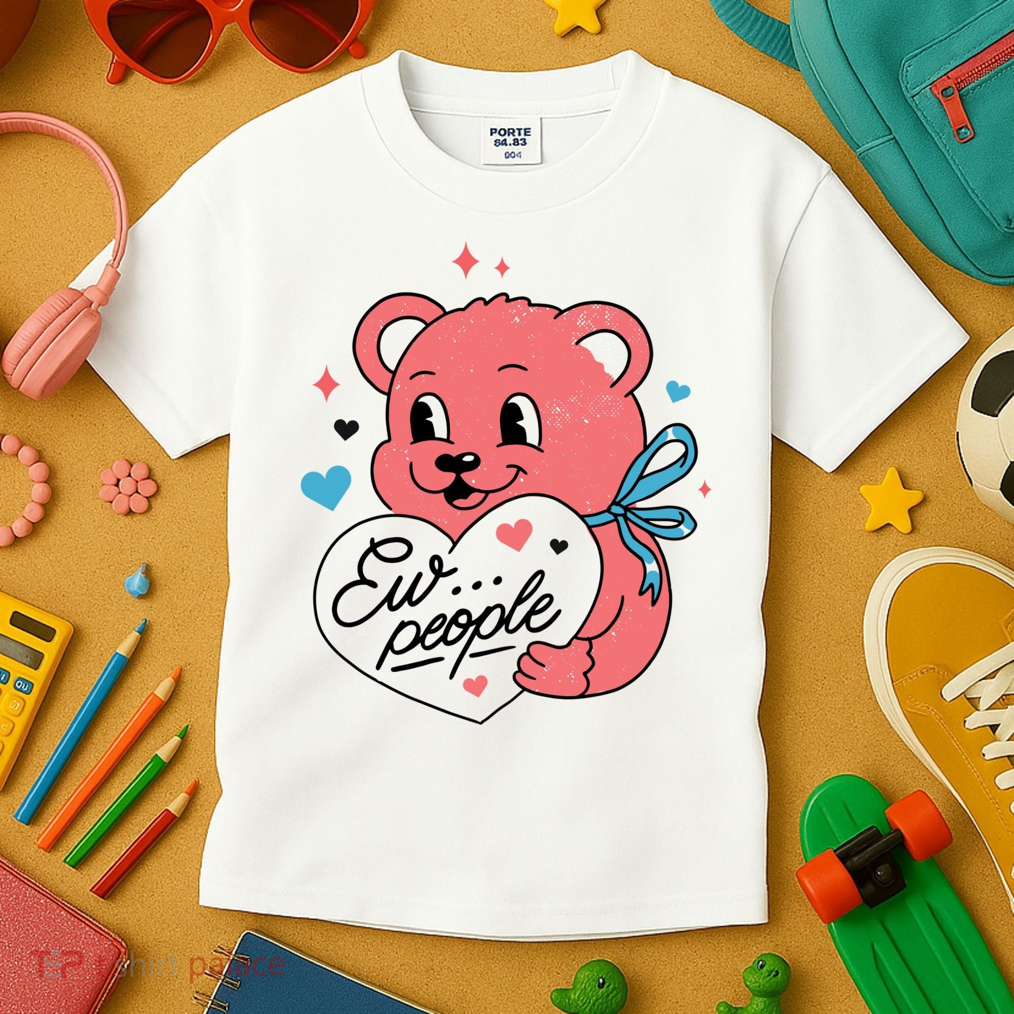 Ew People Teddy Bear Kids T-Shirt