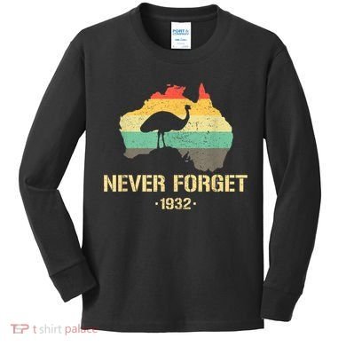 Emu War 1932 Funny Australia History Kids Long Sleeve Shirt