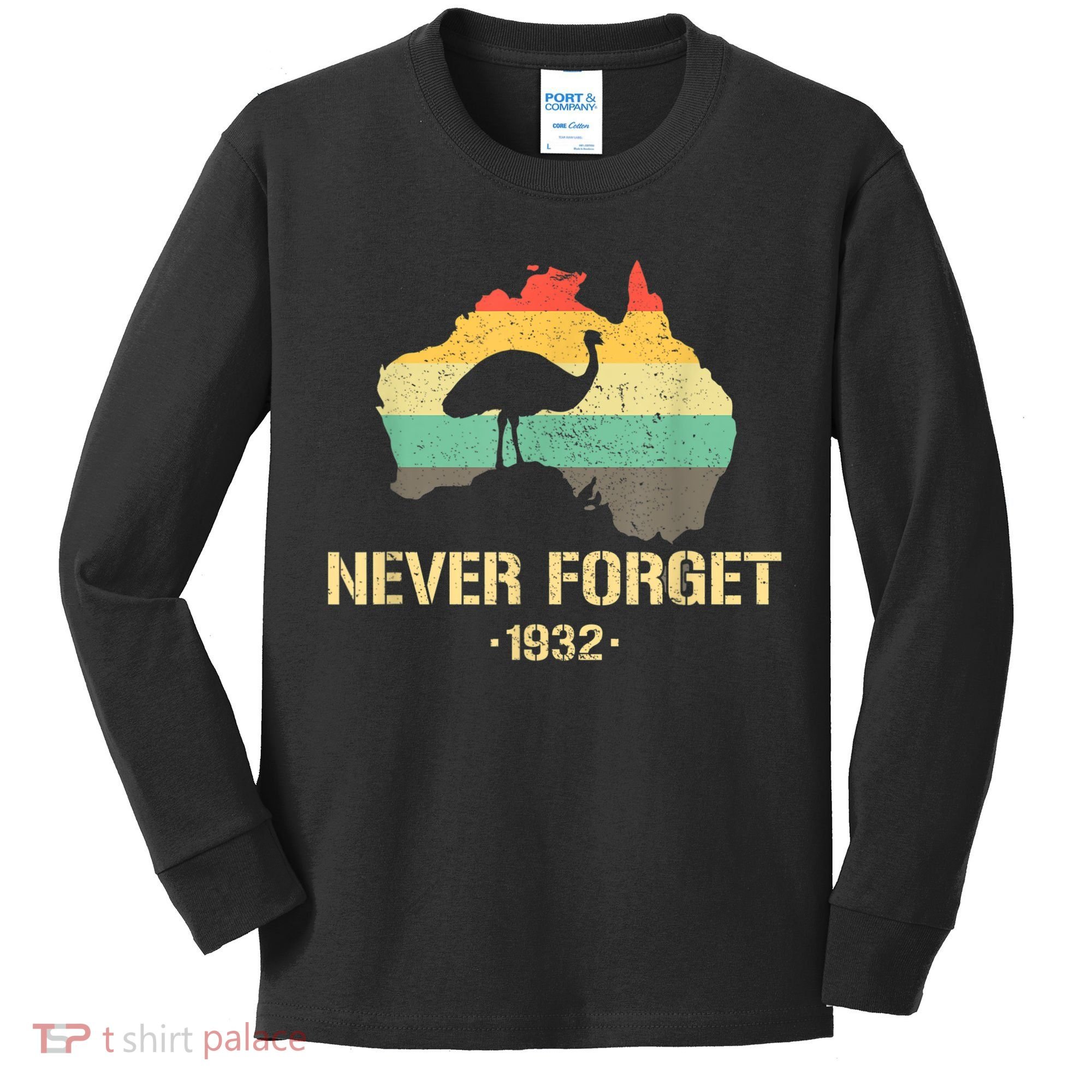 Emu War 1932 Funny Australia History Kids Long Sleeve Shirt