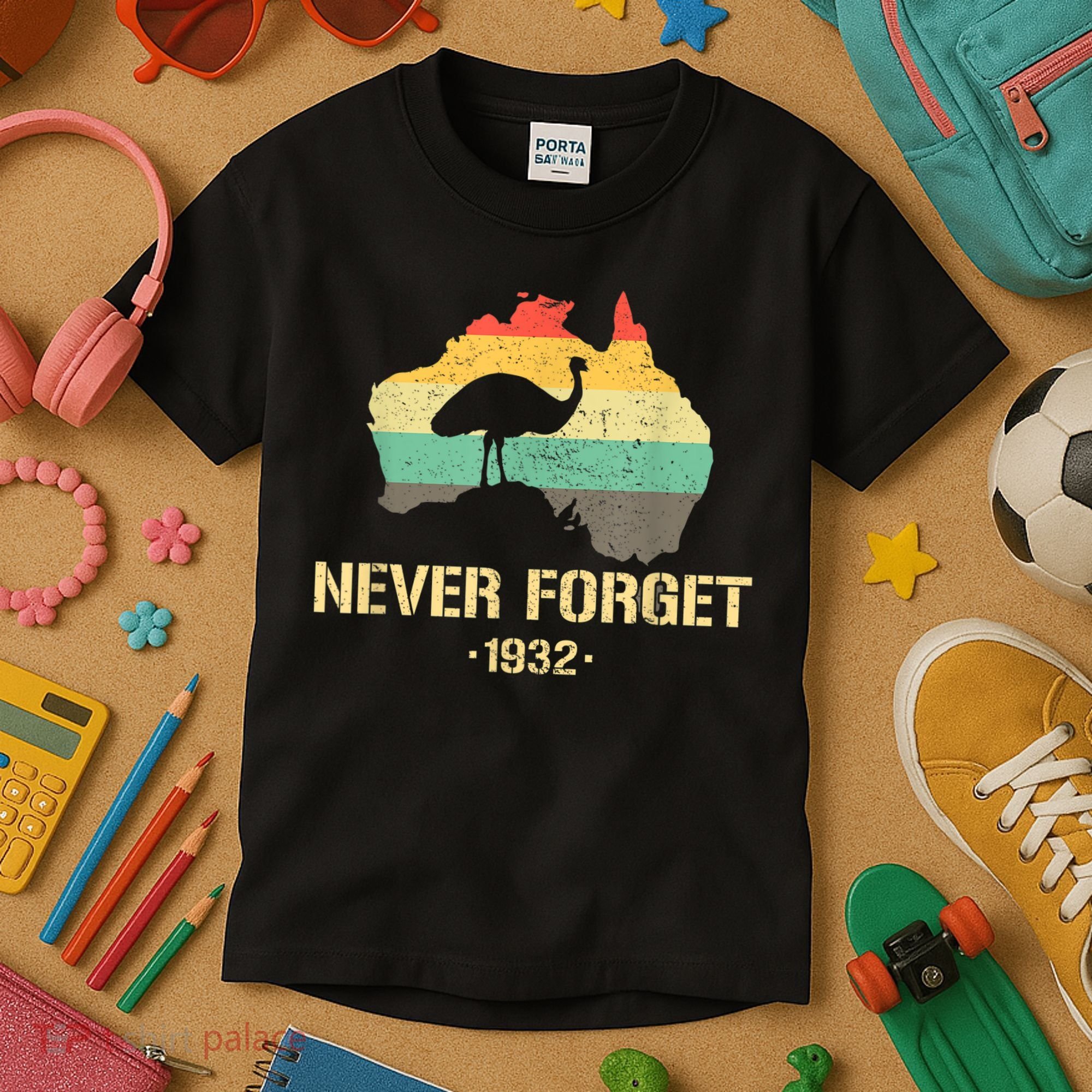Emu War 1932 Funny Australia History Kids T-Shirt
