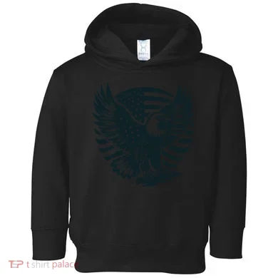 Eagle With American Flag Toddler Hoodie