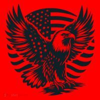 Eagle With American Flag Santa Hat thumb 1