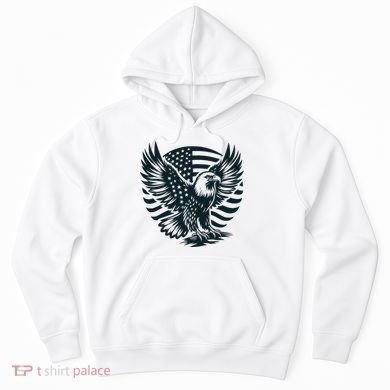 Eagle With American Flag Hoodie