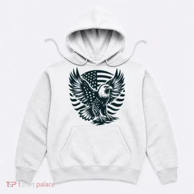 Eagle With American Flag Hoodie