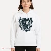 Eagle With American Flag Hoodie thumb 5