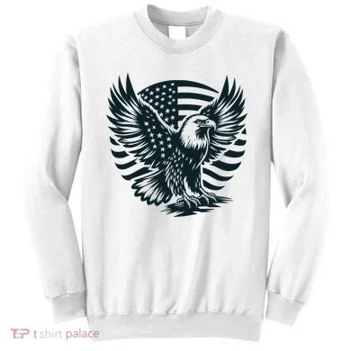 Eagle With American Flag Sweatshirt