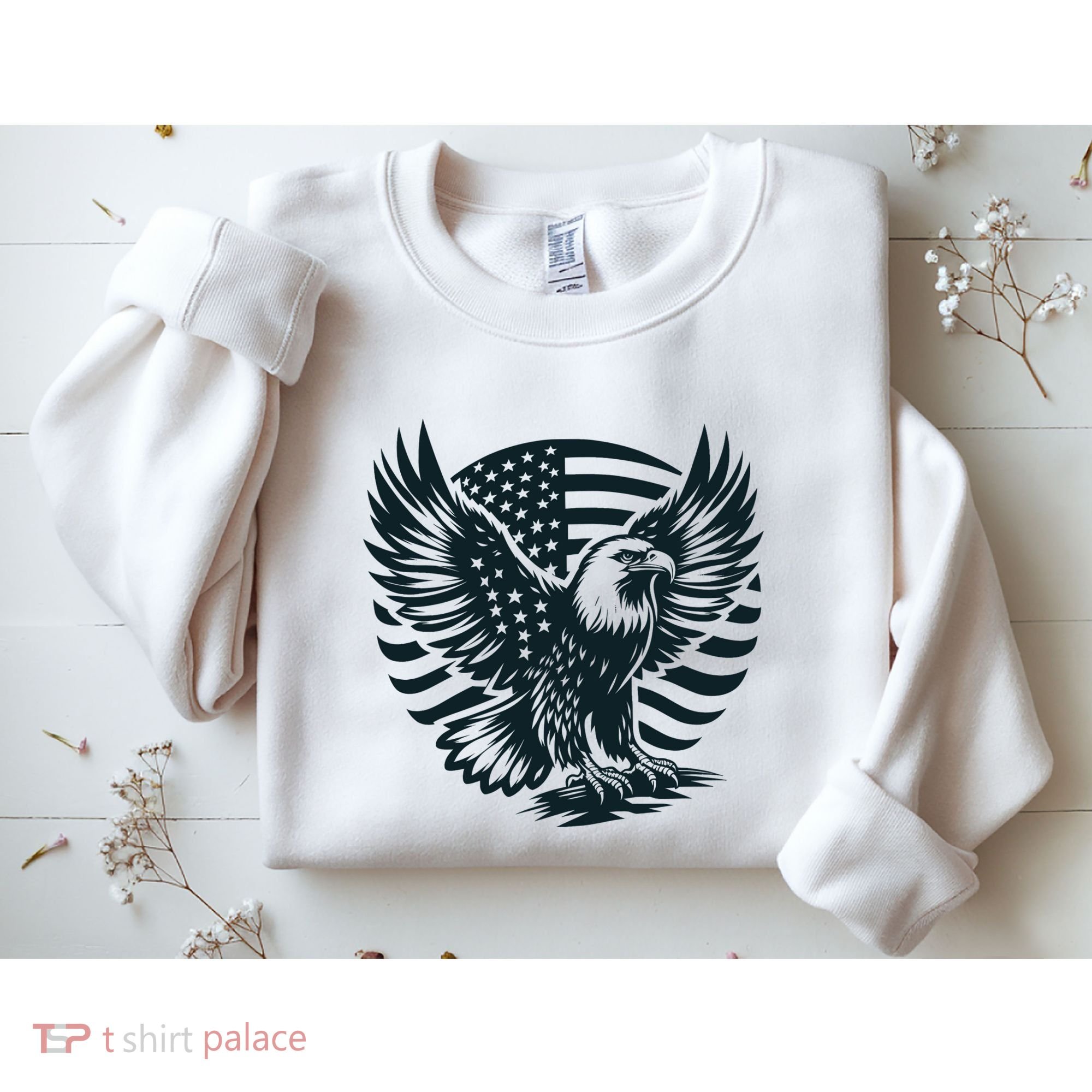 Eagle With American Flag Sweatshirt