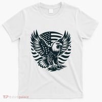 Eagle With American Flag T-Shirt thumb 0