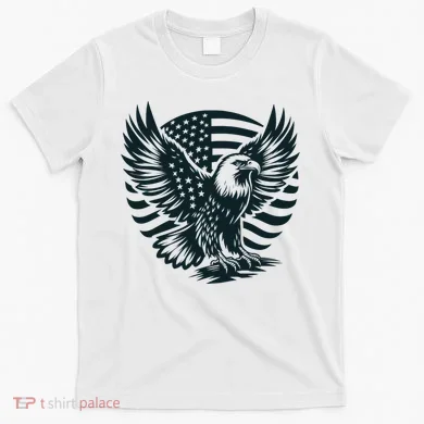 Eagle With American Flag T-Shirt