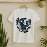 Eagle With American Flag T-Shirt thumb 2