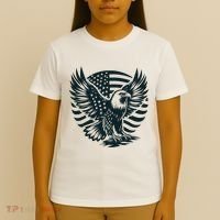 Eagle With American Flag T-Shirt thumb 4