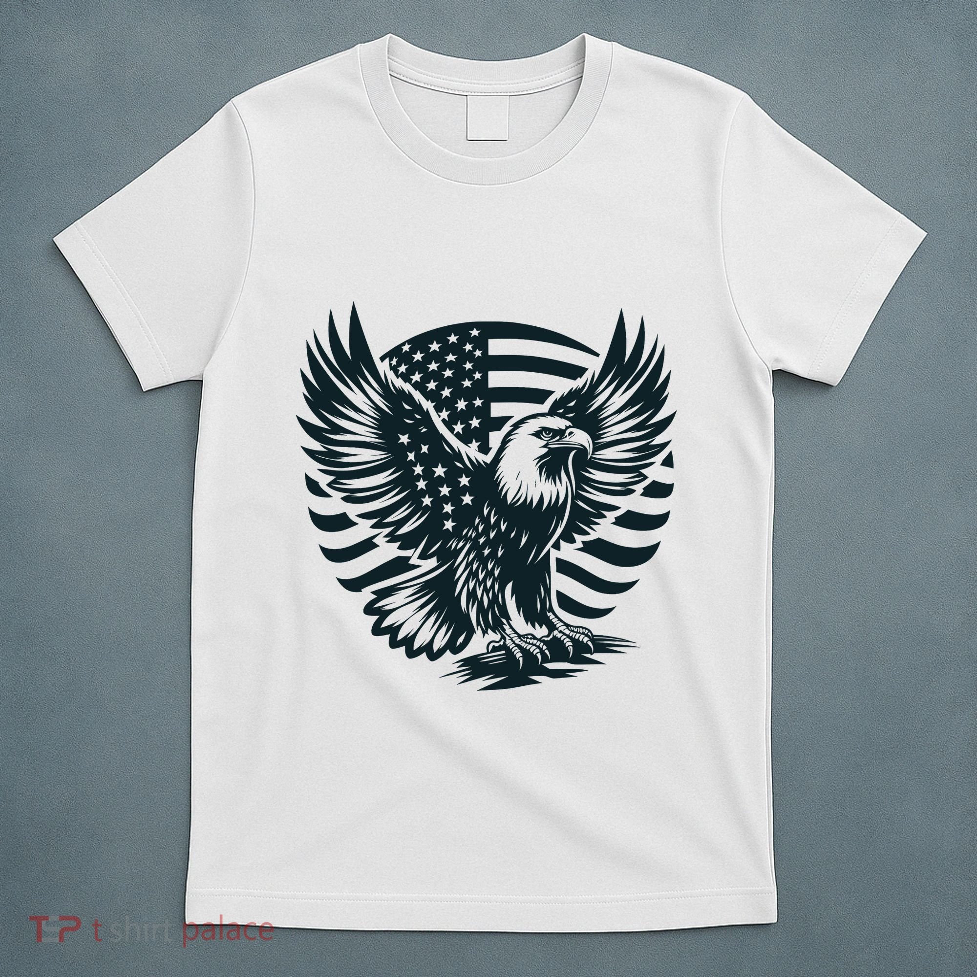 Eagle With American Flag T-Shirt