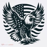 Eagle With American Flag T-Shirt thumb 7