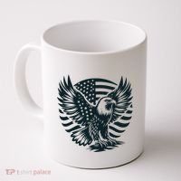 Eagle With American Flag Coffee Mug thumb 0